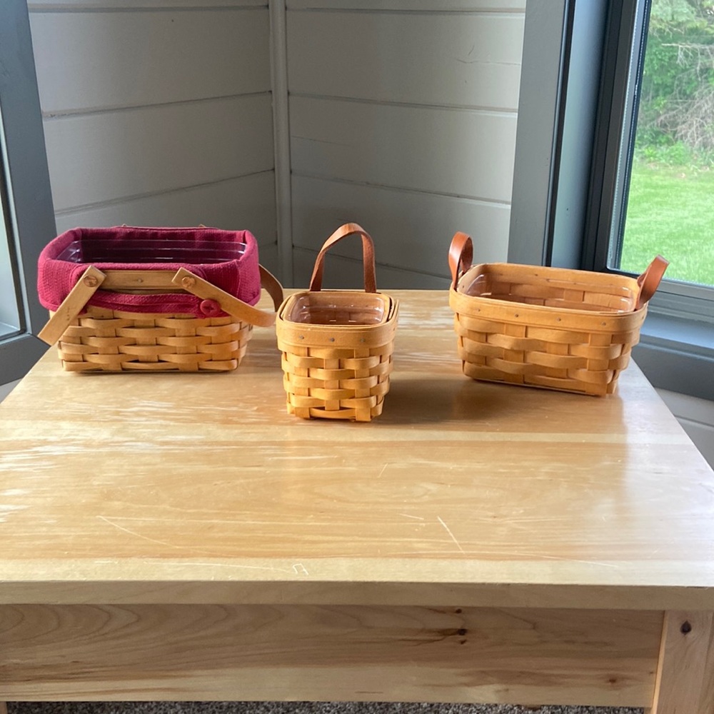 3 Longaberger baskets